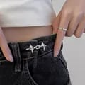 Fashionable Four-Pointed Star Design Waist Tightening Tool with Adjustable Buckle for Jeans - Stylish and Secure Accessory for Fashion-Forward Individuals, Prevents Slipping and Sagging, Durable Material for Long-Lasting Support