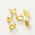 Bulk Pack of 20 High-Quality Melon Seeds Charm Clasps Connectors in 14K and 18K Gold Color Metal for DIY Necklace Making Projects - Easy to Use and Versatile for Bracelets and Earrings - Enhance Your Handmade Jewelry with Elegance and Luxury