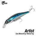 Artist FR Silence Sinking Minnow Fishing Lures - Premium Quality Hard Baits for Sea Bass - Realistic Design, Excellent Action, Versatile Sizes - Irresistible Sinking Minnow Design for Deep Waters - Expertly Crafted for Success in Fishing - 80mm and 105mm Options Available