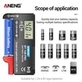 ANENG BT-168 PRO Digital Lithium Battery Capacity Tester with Easy-to-Read Display and Universal Compatibility - Precise Testing for AAA, AA, and Button Cell Batteries - Durable Construction for Professional and Personal Use - Convenient Operation for Maintaining Battery-Powered Devices