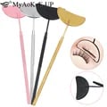Moon-Shaped Stainless Steel Eyelash Extension Mirror with Detachable Handle for Precise Lash Lifts and Makeup Application - Lightweight and Portable Beauty Tool for Professionals and Beginners - Rust-Free Design for Long-Lasting Use - Essential Addition to Your Beauty Kit