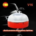 LED Car Emergency Light V16 with High Visibility Flashing Lights, Magnetic Induction Design, Rechargeable Battery, Multiple Flashing Modes, Compact and Portable for Road Safety Emergencies