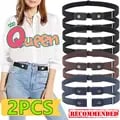 Invisible Elastic Buckle-Free Belt for Men and Women - Adjustable, Comfortable, and Versatile Waistband for Jeans, Pants, and Dresses - Easy to Wear No Buckle Design - Seamless and Polished Look - Everyday Wear Accessory for Modern Convenience