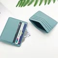 Slim PU Leather ID Card Case with Multiple Card Slots and Secure Snap Closure - Durable and Elegant Card Holder for Daily Use, Travel, and Business Trips - Compact Design for Minimalist Accessory Organization and Easy Access to Essential Cards