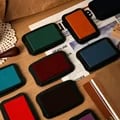 12 Large Vintage Inkpads Set - Vibrant Colors for DIY Crafts, Scrapbooking, and Rubber Stamping Projects - Fade-Resistant, Waterproof, and Long-Lasting Ink - Durable Plastic Case - Easy to Use with Raised Surface - Versatile for Card Making, Journaling, Mixed Media Art - Craft Supply Essential