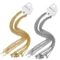 Wholesale 10-Piece Adjustable Gold Stainless Steel Link Chain Necklaces - 45cm to 50cm Length, Tarnish-Resistant, Versatile Fashion Accessory for Women, Ideal for Layering or Statement Jewelry, Long-Lasting Shine, Wholesale Package for Businesses and Gifts