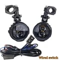 100W LED Motorcycle Headlight Fog Lights with Dual-Color Flasher for Enhanced Visibility and Safety - Easy Installation for Various Models - Durable Construction for Long-Lasting Performance and Versatile Use