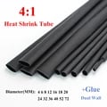 Premium Dual-Wall Heat Shrink Tubing Kit - 1 Meter 4:1 Ratio Glue Lined Tubes for Cable Insulation and Protection - Versatile Sizes 4mm to 72mm - Easy Install Heat Gun Shrinkage - Heat-Resistant Industrial Grade Material for Electrical, Automotive, and DIY Applications