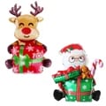 Christmas Santa Claus and Elk Foil Balloons in 3D Gift Box Design - Premium Quality Holiday Decorations for Home - Easy to Inflate and Display - Perfect Gift for Loved Ones - Festive Atmosphere Enhancer for Christmas Celebrations