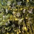 Set of 5 Crystal Acrylic Christmas Decorations with Snowflake and Elk Designs - Elegant Holiday Ornaments for Tree, Wreath, Garland - Perfect Navidad 2025 Gift - Durable and Reusable Festive Hanging Pendants to Elevate Your Decor