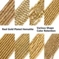 15-Inch Strand of High-Quality Real Gold Plated Hematite Irregular Heart Cube Rondelle Spacer Beads for DIY Jewelry Making - Versatile, Stylish, and Elegant Beading Supplies with Long-Lasting Color Retention and Durability - Great Value for Multiple Projects