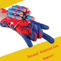 Interactive Spiderman Glove Launcher Set for Kids - Plastic Cosplay Design with Spiderman Figure Toy, Halloween Costume Accessory, Funny and Entertaining Playtime - Perfect Boy Gift for Young Spiderman Enthusiasts