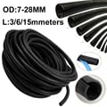 High-Quality Black Polyethylene Wire Loom Conduit Tubing - Durable Split Design for Cable Protection - 3, 6, and 15-Meter Length Options - Outer Diameters 7mm to 28mm - Protective Sleeve Tube for Abrasion and Moisture Resistance - Easy Installation for Automotive, Industrial, and Residential Use