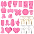 Heart Shaped Dog Paw Print Resin Mold for Keychain Pendants - High-Quality Silicone, Easy to Use, Versatile Crafting Possibilities, Customizable Creations - Perfect for DIY Epoxy Resin Jewelry Projects and Gifts for Dog Lovers