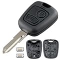 Premium Plastic Car Remote Key Shell for Peugeot 106 206 306 406 Models - Durable Replacement Case with 2 Buttons, 206 Blade, and 2 Micro Switches - Easy to Install, Convenient Design for Locking/Unlocking - Cost-Effective Solution for Renewing Your Key