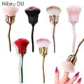 Premium Flower Rose Nail Art Brush Remove Nail Dust Brushes - Soft Bristles, Versatile Tool for Acrylic, UV Gel Polish, and Powder - Ergonomic Handle for Comfortable Grip and Control - Easy to Clean, Compact and Portable for Professionals and Beginners