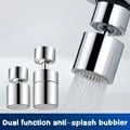Dual Function Anti-splash Bubbler with 360 Degree Swivel Tap and Water Diffuser Bathroom Water Filter Nozzle - Mixer Function and Easy Installation for Kitchen and Bathroom Faucets