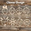 Personalized Laser Engraved Wood Family Christmas Ornaments Set - Custom Tree Decor and Gift Tags for Couples - Durable and Long-Lasting Holiday Keepsakes - Unique and Thoughtful Xmas Decorations - Customized for Your Family