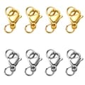 Premium Gold Stainless Steel Lobster Clasps, Hooks, Connectors & Jump Rings Set for DIY Jewelry Making - Durable & Tarnish-Resistant Materials - 20-40 Pieces - Versatile Sizes for Bracelets, Necklaces & Chains - Easy to Use Secure Design - Suitable for Beginners & Experts, Endless Creative Possibilities