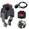 High-Quality Motorcycle Kill Red Push Button Horn Starter for Off-Road Riding - Durable, Easy to Install, Loud and Clear Sound, Enhanced Visibility, Universal Fit for 22mm Bars - Ideal for Dirt Bikes, ATVs, UTVs, Dual-Sport Vehicles - Enhance Safety and Style on Your Adventure Rides
