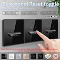 Sleek Glass Panel Wall Switch with Retro Toggle and LED Indicator, European 16A Socket, 2-Way Socket, and USB Charging - Modern Design for Elegant Rooms, Convenient Glow in Dark, High Power Capacity, Versatile Compatibility, and Multiple Device Control for Smart Homes