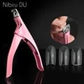 Precision False Acrylic Tips Clipper with Comfortable Grip - Professional Manicure Clamp Clippers for Durable and Versatile Nail Cutting - High-Quality Stainless Steel Special Type U Word Cut Clippers for Flawless Results at Home or Salon