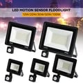 High Brightness LED Floodlight with PIR Motion Sensor, IP66 Waterproof Rating, Adjustable Angle Design - Energy-Efficient and Cost-Effective Outdoor Wall Light for Garden, 10W-100W Options Available