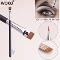 Professional Ultra-Thin Flat Eyebrow Brush for Precise Makeup Application - Contour, Shape, and Define Brows and Eyeliner - Multi-Purpose Tool for Flawless Eye Makeup Looks - High-Quality Synthetic Bristles and Sturdy Handle for Precision and Comfort