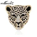 Exquisite Rhinestone Leopard Head Brooches - Premium Quality Lapel Pins for Men and Women, Versatile and Stylish Statement Piece, Thoughtful Gift for Fashion Enthusiasts - Sparkling Leopard Design with Durable Materials, Ideal for Office Parties and Casual Gatherings