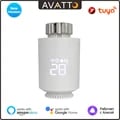 AVATTO Tuya ZigBee3.0 Smart Thermostat Radiator Actuator with Alexa and Google Home Control, Energy Saving Features, User-Friendly Design - Programmable TRV Controller for Efficient Home Heating and Temperature Management