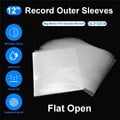 50PCS High-Quality OPP Gel Protective Sleeves for LP Vinyl Records - Transparent Design, Self-Adhesive Closure, Durable Material - Scratch and Dust Protection, 1 Inch Thickness, 32.3cm*32cm Dimensions - Preserve Record Labels and Artwork, Long-Lasting Vinyl Collection Care