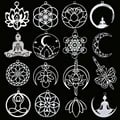 3PCS DIY Earrings Lotus Flower Yoga Buddha Stainless Steel Pendant Charm Set for Spiritual Jewelry Making, Symbolism of Purity, Enlightenment, and Protection, High-Quality Material for Long-Lasting Shine and Beauty, Ideal Gift for Loved Ones