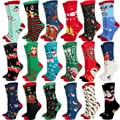 Festive Santa Claus Christmas Socks - Premium Cotton Material, Long-Length Style, Unisex Size Range - Perfect Holiday Gift for Men and Women - Comfortable, Warm, and Durable Winter Socks with Adorable Santa Claus Design