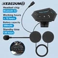 BT12 Motorcycle Helmet Headset - Stereo Bluetooth Earphones for High-Quality Sound, Wireless Handsfree Communication, Easy Music Playback, Lightweight Design for Motorbike Riders, Long Battery Life for Extended Usage