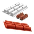 Premium 9-Cavity Silicone Log Cake Mold for 3D Pastries, Desserts, and Protein Bars - Non-Stick, Flexible, and Durable Baking Accessory for Oven, Microwave, and Freezer - Easy to Clean and Perfect for Individual Servings - Elevate Your Baking Experience with Versatile Design