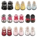 High-Quality PU Leather Mini Doll Shoes for 14 Inches American Dolls with Unique Hollowing Heart Design, Bow Accent, and Perfect for Dress-Up Play - Soft & Comfortable Shoes for Baby Girl, Lise, and Nancy - Stylish & Cute Doll Accessories for Creative Role-Playing Activities