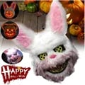 Halloween Cosplay Party Luminous LED Light Face Mask - Horror Rabbit and Bear Design, Adjustable Straps, High-Quality Material, Multi-Functional, Easy to Use, Suitable for Kids and Adults, Spooky and Mysterious Touch, Premium Quality Materials, Stand Out at Costume Parties and Events