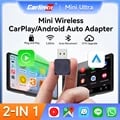 CarlinKit Mini Wireless CarPlay Adapter 2025 - 5.8G Wifi Auto Connect Box with Spotify Music Support | Easy Installation & Portable Design for Seamless Connectivity | Compatible with CarPlay and Android Auto - Enjoy Uninterrupted Media Streaming On the Go