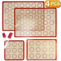 Premium Silicone Baking Mats and Brush Spatula Set - Heat-Resistant, Non-Stick, Reusable Eco-Friendly Tools for Baking Cookies, Macarons, Pastries - Includes 1, 2, or 4 Mats - Ideal for Professional and Home Bakers - Easy to Clean, Versatile for Various Cooking Projects