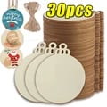Rustic Natural Wood Christmas Ball Decorations for DIY Painting Ornaments - Set of Unique Handmade Tree Hangings and Craft Supplies for Home Decor - High-Quality Wood Slices with Pre-Drilled Holes - Festive and Versatile Holiday Baubles