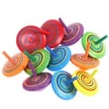 Premium Wooden Spinning Tops Set - Durable and Safe Toy with Colorful Designs for Kids - Educational Party Favors for Hand-Eye Coordination and Motor Skills - Ideal Birthday Carnival Gifts - Available in Sets of 10 to 30 for Any Event or Budget