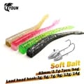 Leydun BR Soft Bait Fishing Lures Set with Versatile Jig Head Hooks - Realistic Winding & Darting Action for Sea Bass and Pike - Durable and Long-Lasting Soft Bait Lures for Saltwater and Freshwater Fishing - 3g to 14g Weights for Various Fishing Conditions and Casting Distances