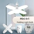 28W LED Bulb with Unique Fan Shape Design, Adjustable Deformation, High Power Output, and Wide Voltage Compatibility - Energy-Efficient Lighting Solution for Homes, Warehouses, and Garages