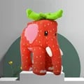 Steal A Brainrot Esok Sekolah Plush Sammy Jandel Strawberry Elephant Plushie Cute No. 9 House Stuffed Doll Toy - Adorable and Cuddly Collectible Gift Made from Premium Materials, Perfect for Fans and Collectors, Versatile for Play or Display