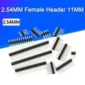 High-Quality 2.54mm Pitch PCB Board Pin Header Connectors - Durable Male Connectors for Arduino Projects - Versatile Options of 2-40 Pins - Easy to Install for Secure Connections - Packs of 50, 20, or 10 Available