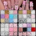 500-Piece Resin Nail Art Decoration Kit with Bows, Pearls, and Shapes - High-Quality Embellishments for DIY Nail Designs - Durable, Easy to Apply, Unscented, and Safe - Versatile Craft Supplies for Nail Art, Scrapbooking, Jewelry Design, and More