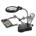 Adjustable Hands-Free Welding Auxiliary Clip Magnifier with 3.5X to 12X Magnification for Precision Soldering and Circuit Board Work - Durable Bracket for Professional and Hobbyist Use in Electronics Repair, Jewelry Making, and Model Building - Enhanced Detail Inspection and Comfort