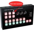 Professional 4-Channel HDMI Video Mixer Switcher with Seamless Switching and Picture-in-Picture Layouts for Live Streaming and Video Production - High-Quality Resolution Output, Easy PGM and PVW Monitoring, Video Capture Functionality Included