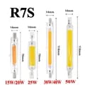 Energy Efficient R7S LED Glass Tube with COB Technology - 15W to 40W Brightness Options, Long-lasting Performance, Wide Voltage Compatibility - Glare-free and Uniform Light Output for Easy Installation and Maintenance Cost Savings