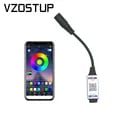 Mini RGB Bluetooth-compatible Controller for SMD COB LED Light Strips with Music Sync Function and Bluetooth Control - Compact and Versatile Device for Customizable Lighting Effects at Parties and Events